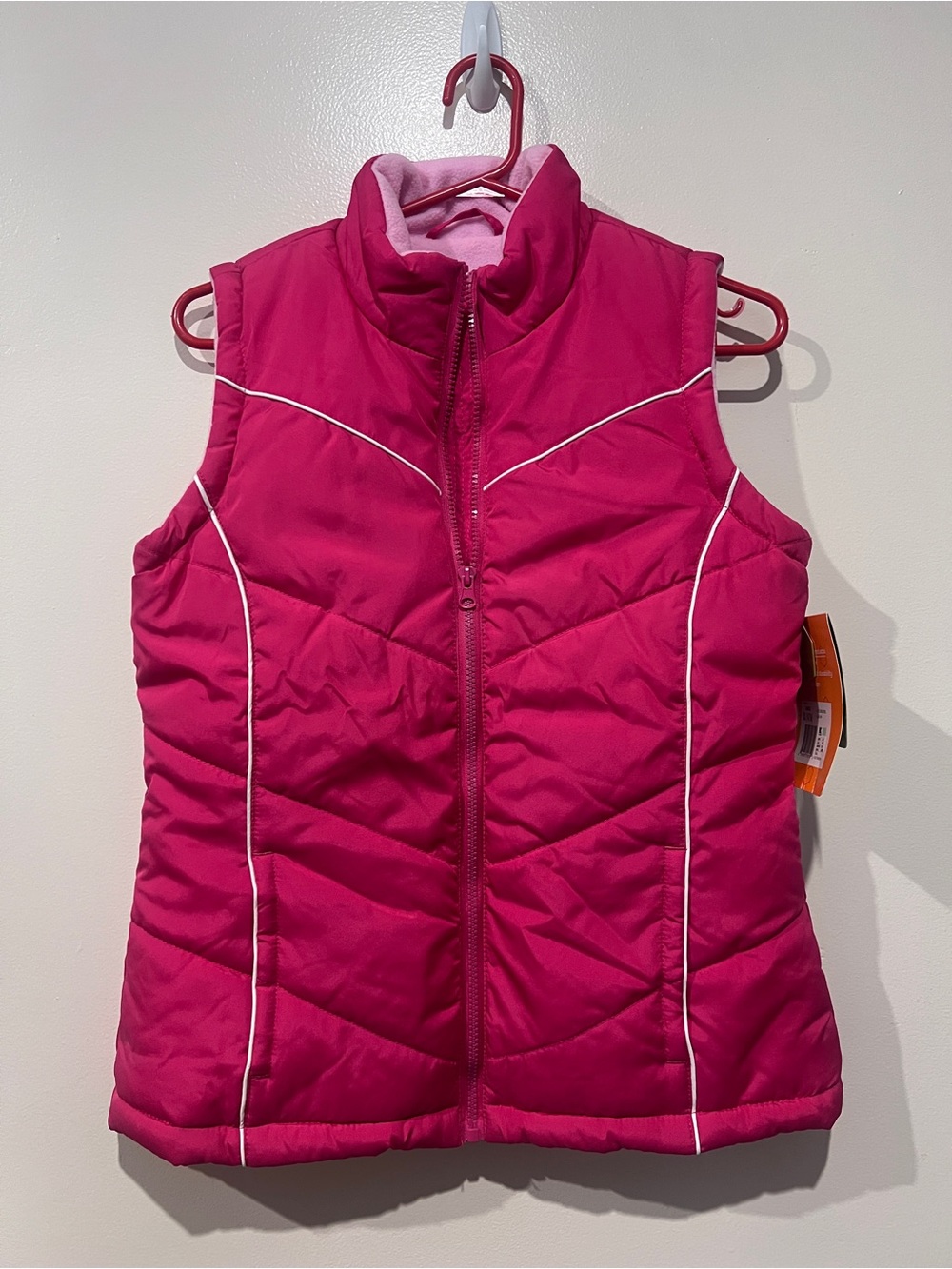 Girls' Hot Pink Quilted Puffer Vest